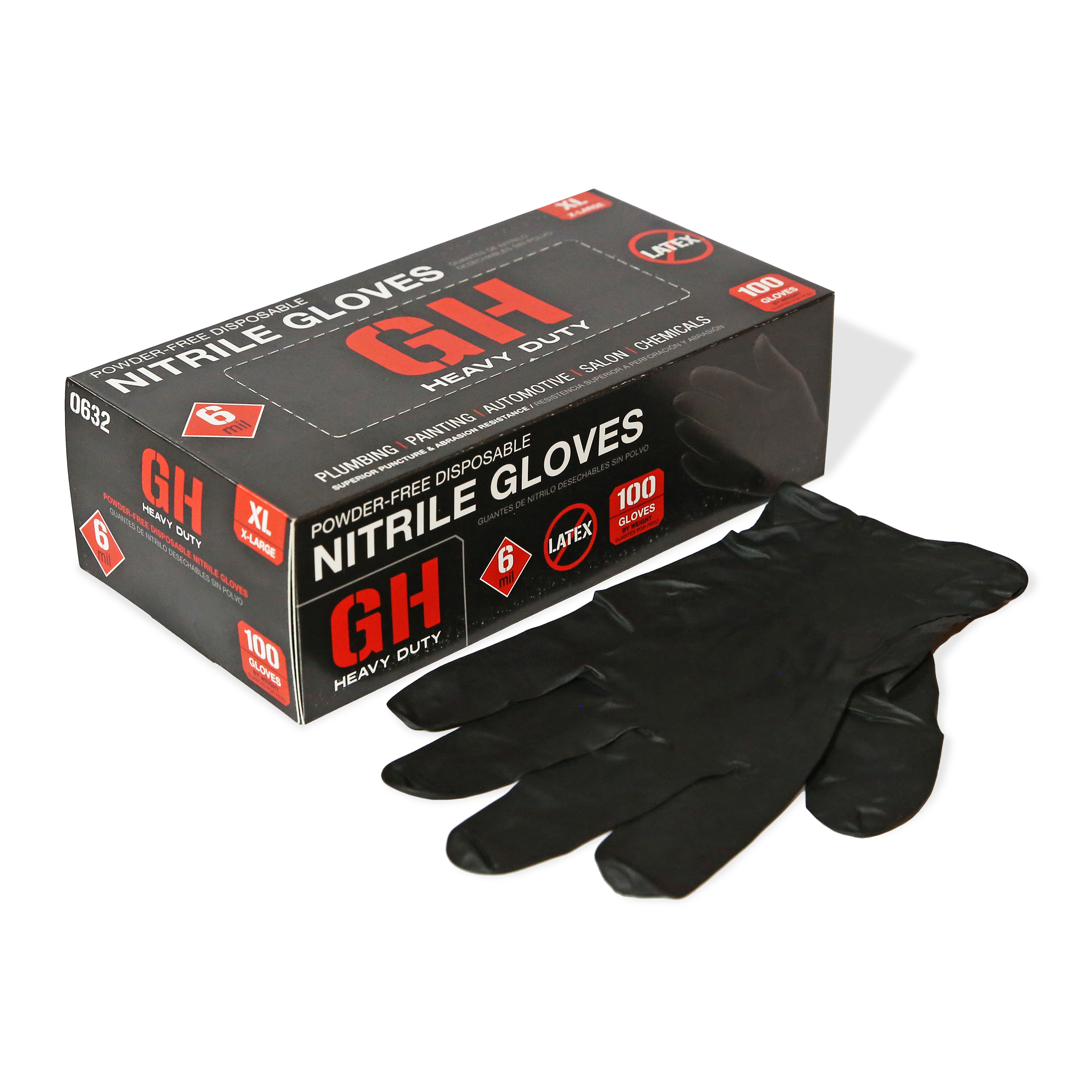  GH Heavy Duty Nitrile Reusable Work Gloves, All